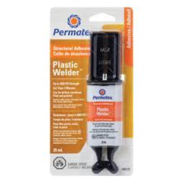 Permatex® Plastic Welder Beige Adhesive - High-Strength Bond for Plastics (25ml Syringe)