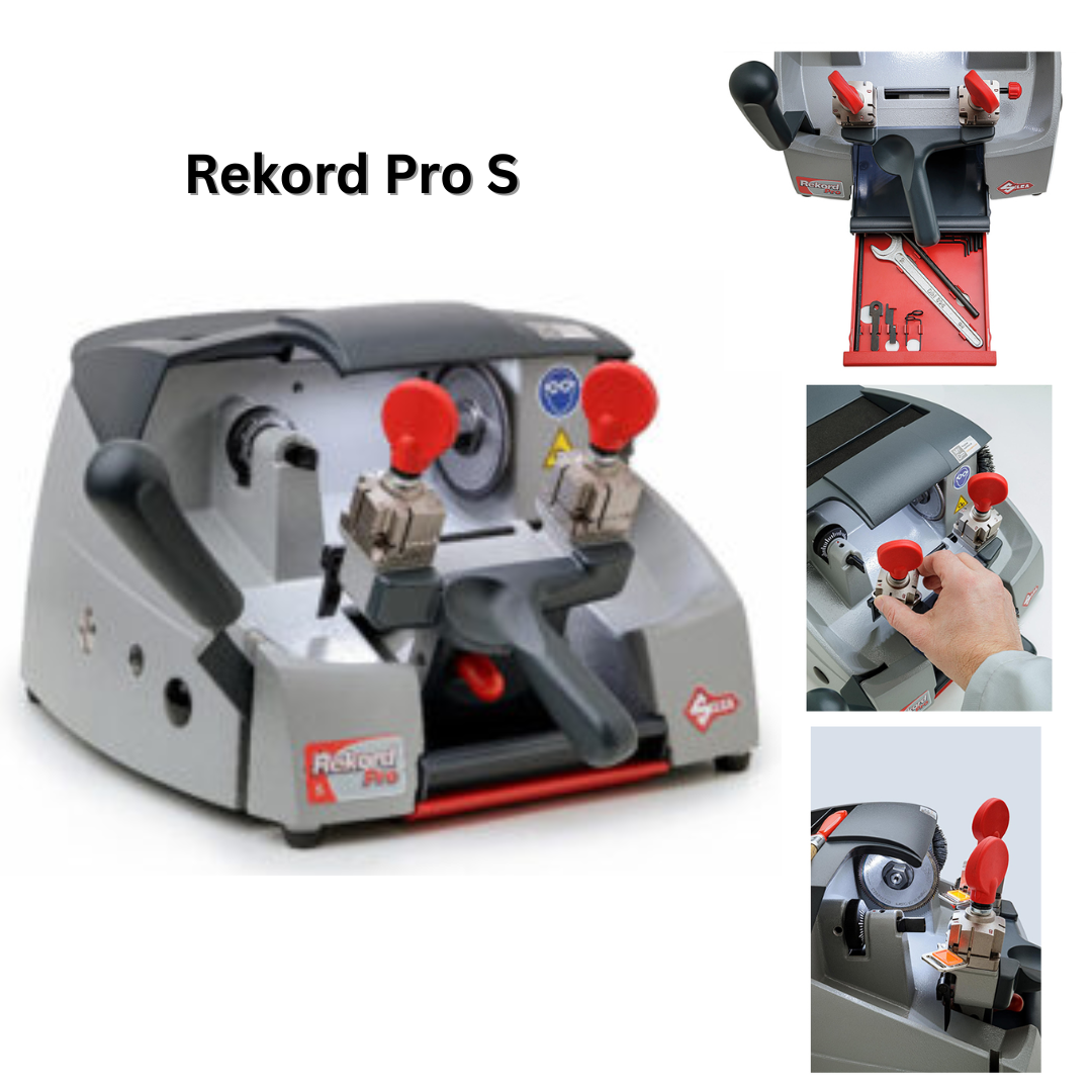Ilco Rekord Pro S Manual Key Cutting Machine | Duplicator for Cruciform, Edge & Double-Sided Vehicle Keys