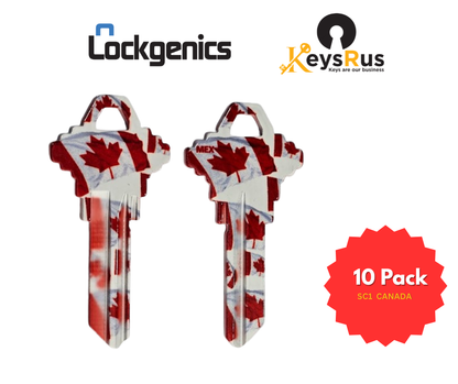 LockGenics Fancy Keys – Colour Key Blanks (KW1, SC1, WR5) | Premium Decorative House Keys