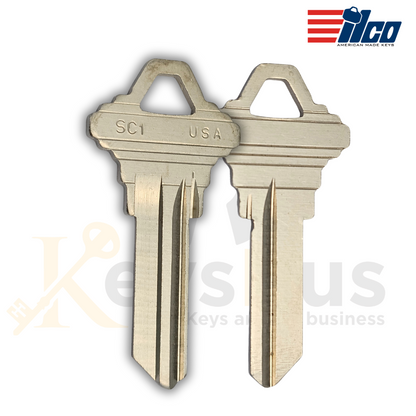 ILCO SC1 1145 Key Blanks – 5-Pin – Nickel Plated – 250 Pack | High-Quality Locksmith Supply for Residential & Commercial Locks