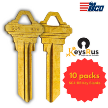 SC4-BR Key Blanks  | ILCO Solid Brass 6-Pin Blanks for Schlage SC4 Keyway Locks