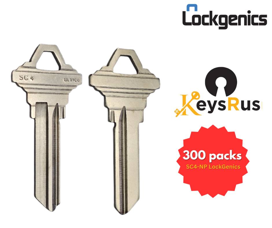 SC4-NP LockGenics 6-pin key blanks, 300 pack