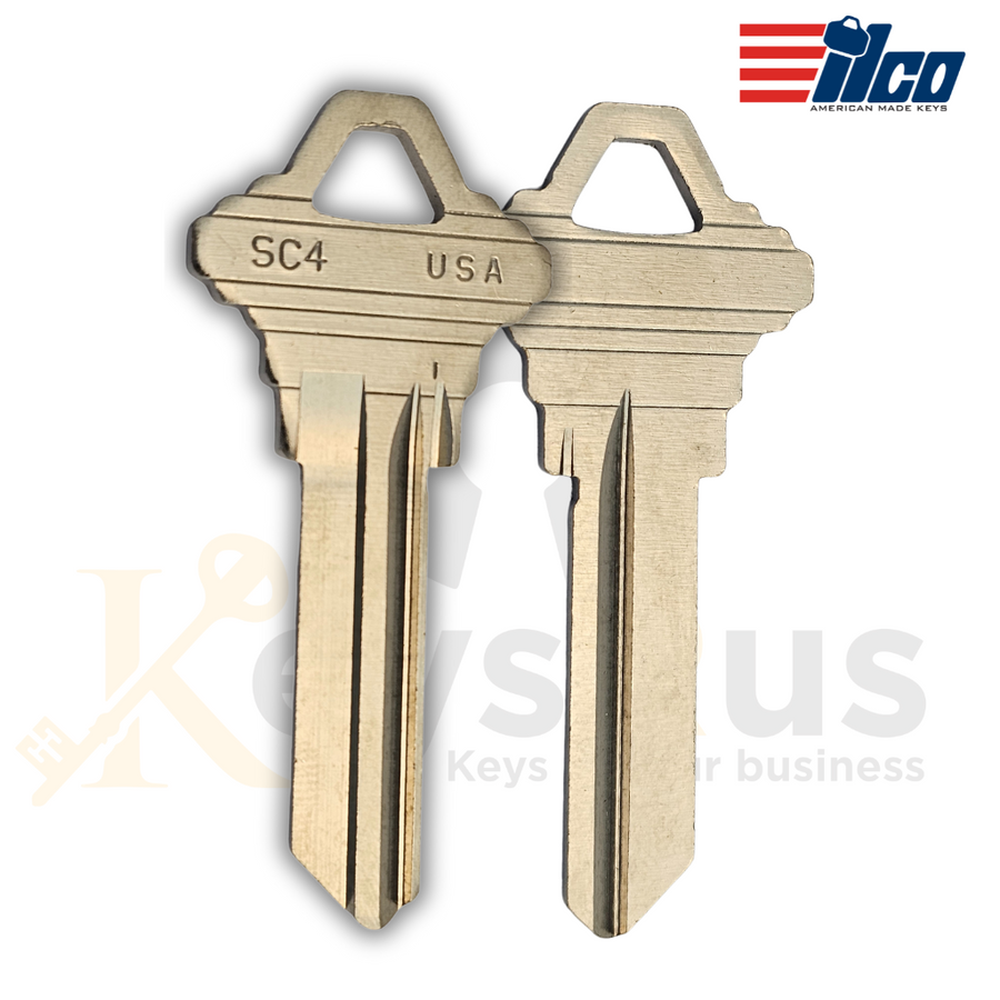 SC4-NP Schlage Key Blanks, 10 Pack, 6-Pin C Section, Durable Replacement Keys for Residential & Commercial Locks