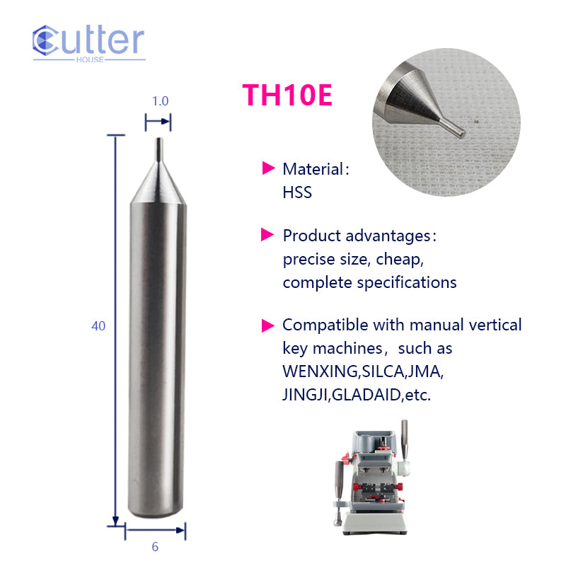 CutterHouse, Carbide Tracers (1.0mm / 1.5mm / 2.0mm / 2.5mm), Compatible with Xhorse, Silca, Triton, Wenxing & More
