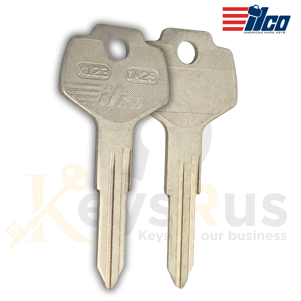 Taylor X123 / DA25 Key Blanks – 10 Pack | All-Metal Automotive Key Blanks for Nissan, Subaru, Daewoo, Gas Caps & More