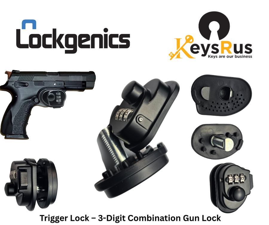 LockGenics Trigger Lock, 3-Digit Combination Gun Lock
