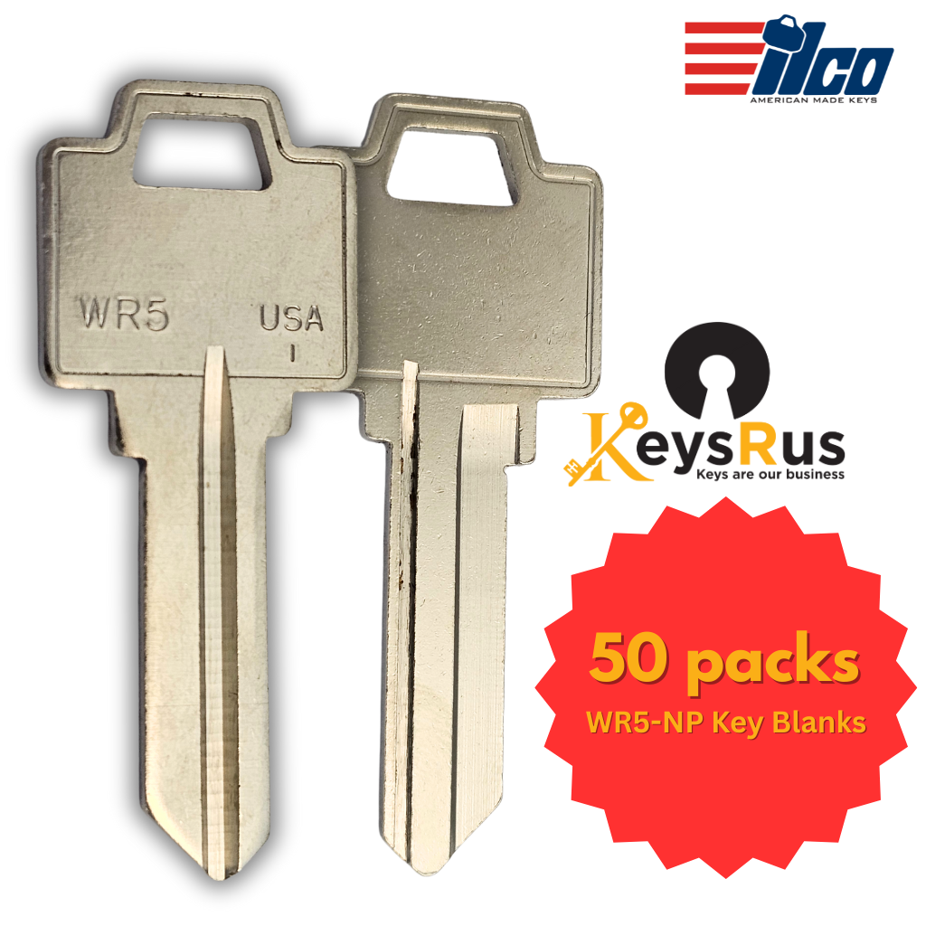 WR5-NP Key Blank – 5-Pin Weiser WR5 Keyway – 50-Pack – ILCO