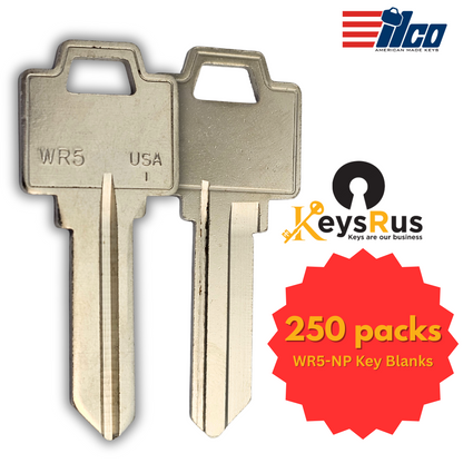 WR5 Key Blank – Weiser WR5 Keyway – NP – 250-Pack – ILCO