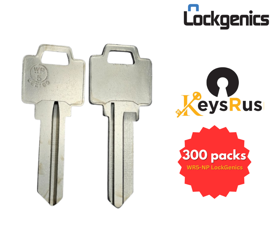 WR5-NP Key Blanks – 10/50/300Pack | LOCKGENICS Nickel-Plated Brass Blanks for Weiser WR5 Keyway