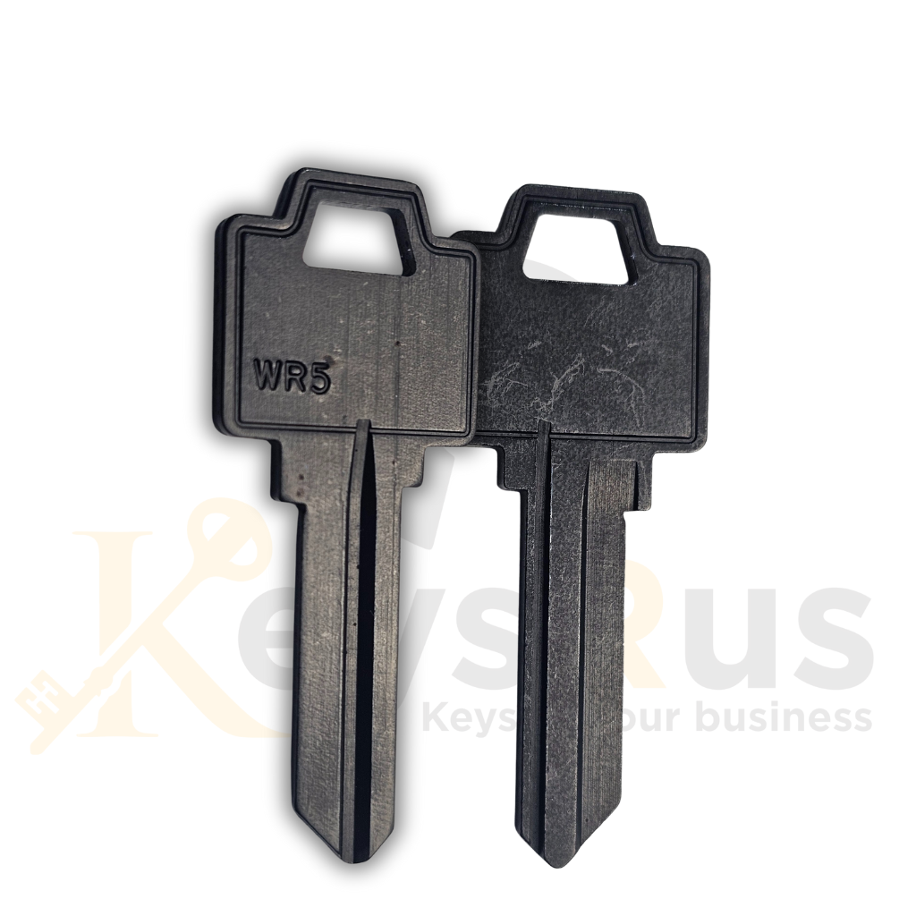 WR5 Aluminum Black Key Blanks – 50/Pack | Durable & Lightweight