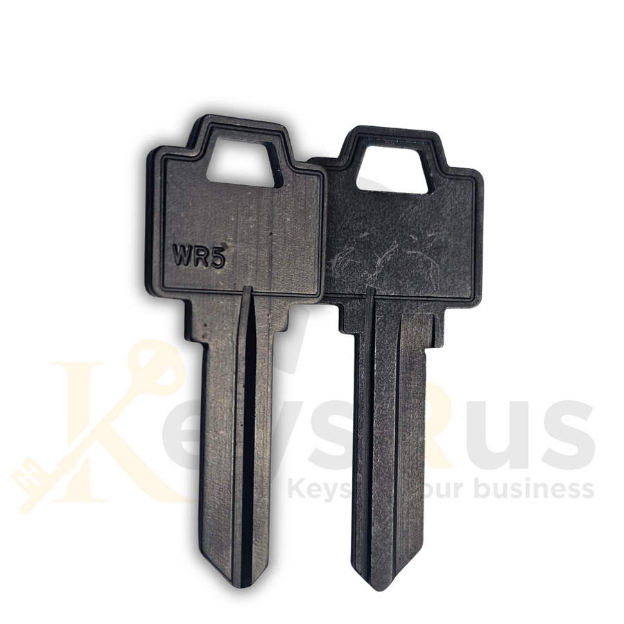 WR5 Aluminum Black Key Blanks, 50 pack, Durable & Lightweight