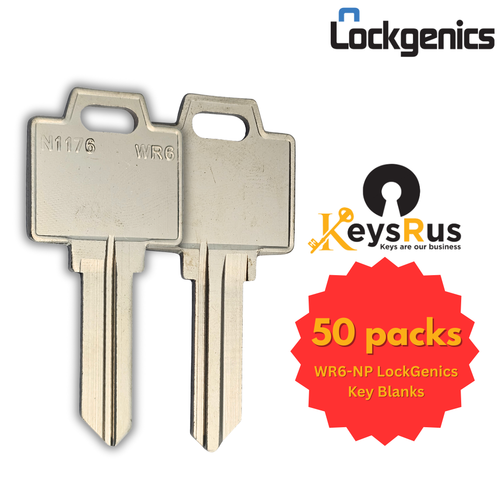 WR6-NP Key Blank – Weiser WR6 Keyway – 10/50-Pack – LockGenics