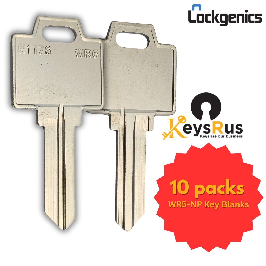 WR6-NP Key Blank – Weiser WR6 Keyway – 10/50-Pack – LockGenics