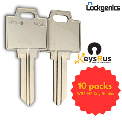 WR6-NP Key Blank – Weiser WR6 Keyway – 10/50-Pack – LockGenics