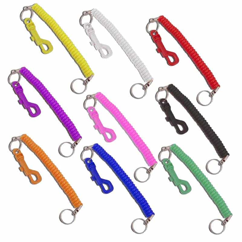 Wrist coil key chains, 12 pack