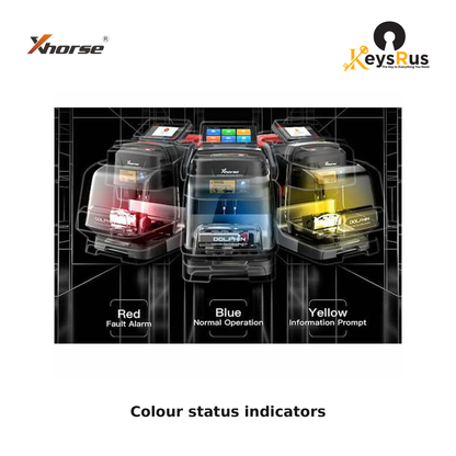 Xhorse Dolphin II XP-005L Automatic Key Cutting Machine with Battery — colour status indicators