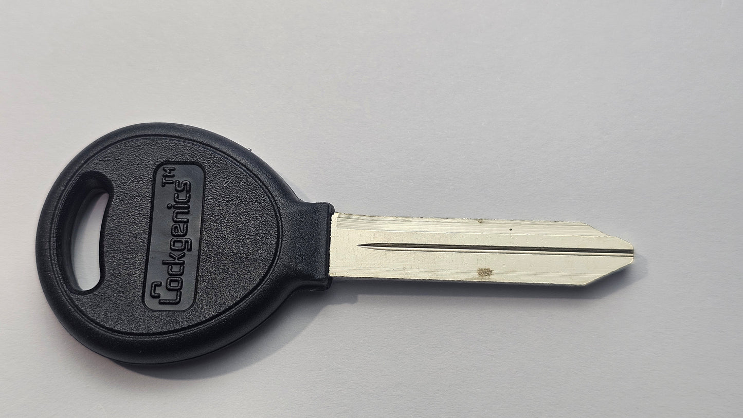 Y159-P Plastic Head Key Blank – Nickel Plated Brass – Compatible with Chrysler, Dodge, Jeep