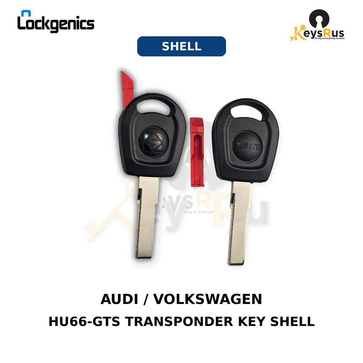 Audi / Volkswagen Transponder Key Shell / HU66-GTS ILCO