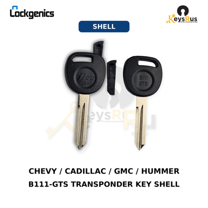 B111-GTS Transponder Key Shell for Chevy, Cadillac, GMC, and Hummer