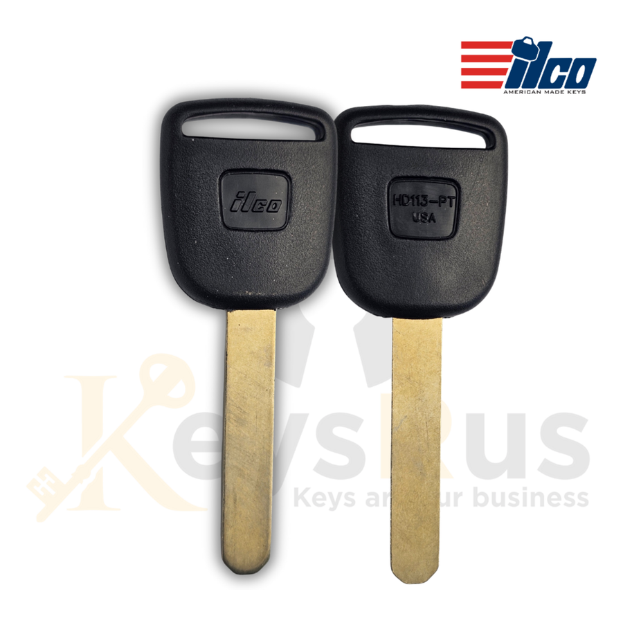 2000-2009 Honda HD113 Transponder Key (HD113-PT), ILCO, Replacement Key