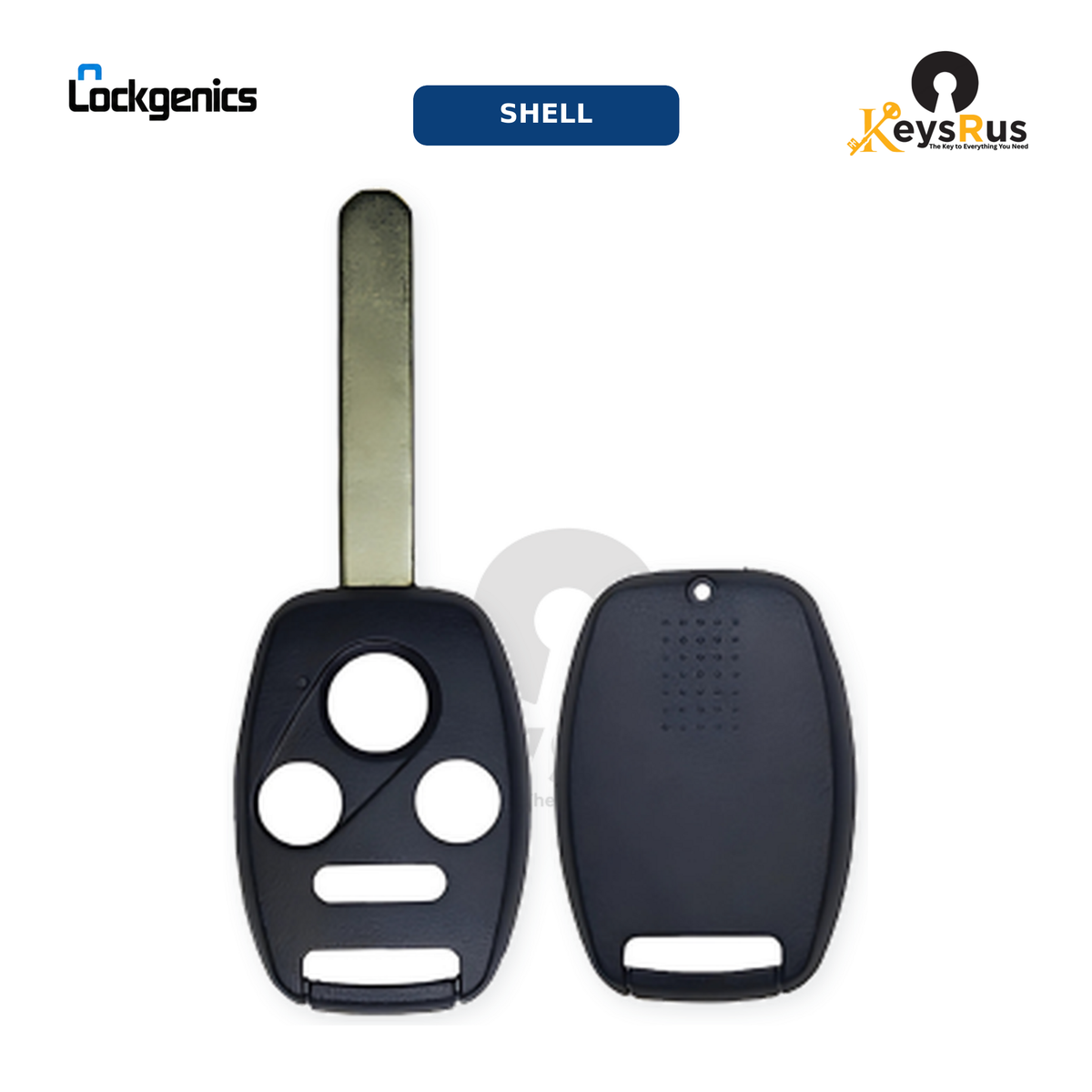 2006-2014 Honda Acura / 4-Button Remote Head Key SHELL / HO01 / MLBHLIK-1T, KR55WK49308, N5F-S0084A (AFTERMARKET)
