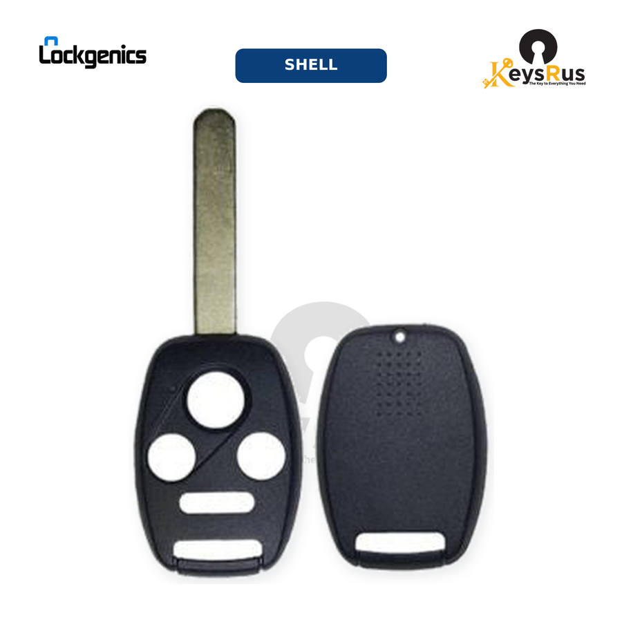 2005-2013 Honda / 4-Button Remote Head Key SHELL / HO01 / OUCG8D-380H-A, MLBHLIK-1T, KR55WK49308, N5F-S0084A (AFTERMARKET)