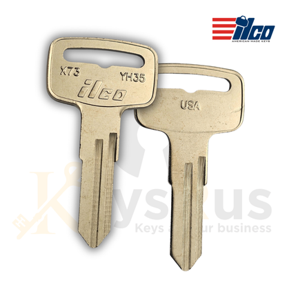 YH35 / X73 Key Blanks, 10 Pack, For Arctic Cat, Polaris, Yamaha, Allen Bradley, ATV, UTV & Switch Lock Applications