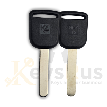 ILCO HO01T5 Transponder Key, T5 Cloneable Chip, Fits 2002, 2006 Honda Vehicles, NOVA ID T5, Cloneable Key Blank