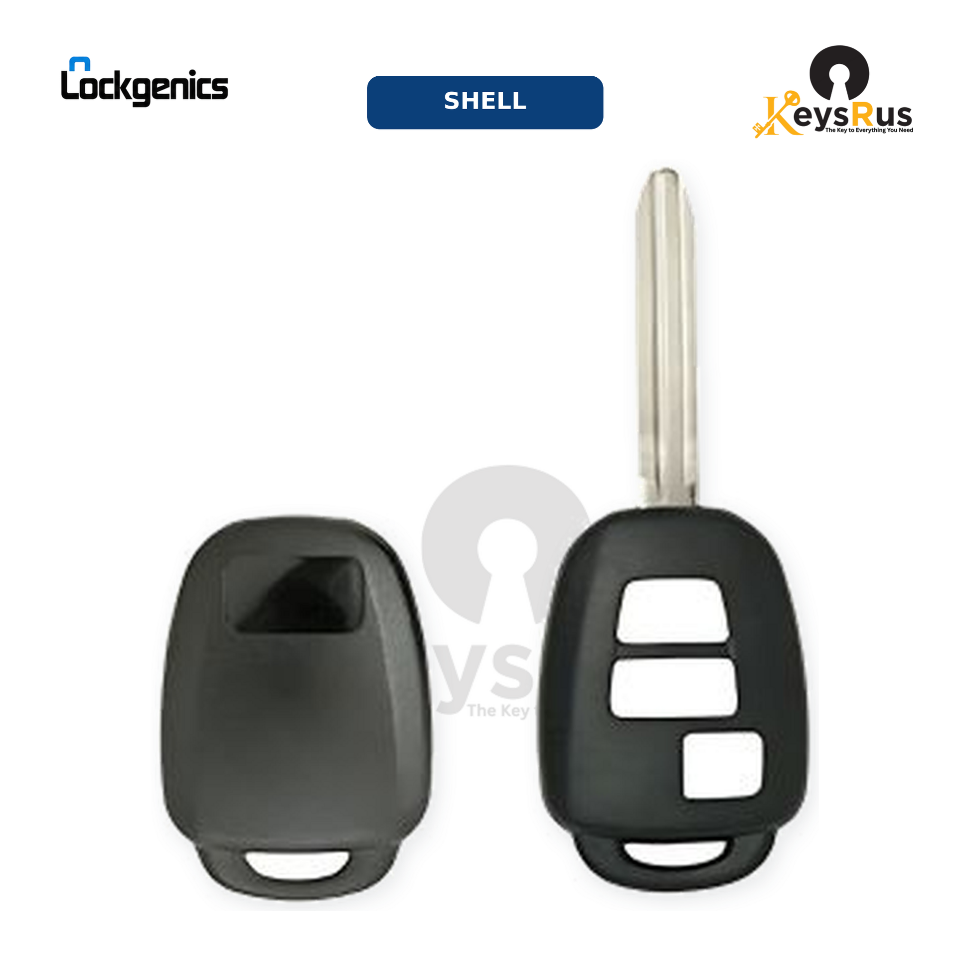 2012-2017 Toyota Scion / 3-Button Remote Head Key SHELL / TR47 / MOZB52TH, GQ4-52T, HYQ12BDM (AFTERMARKET)
