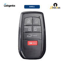2021, 2022 Toyota 6-Button Smart Key Shell with Emergency Blade, For FCC ID: HYQ14FBX, Compatible with Lonsdor L20-10-6 Board