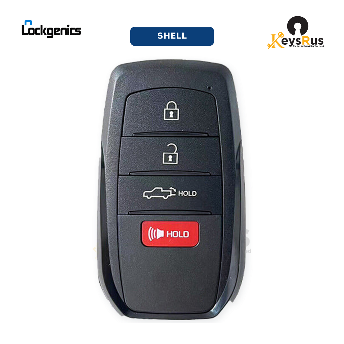 2022, 2023 Toyota Tundra 4-Button Smart Key Shell with Tailgate & Emergency Blade, For FCC ID: HYQ14FBX, Compatible with Lonsdor LT20-10-4