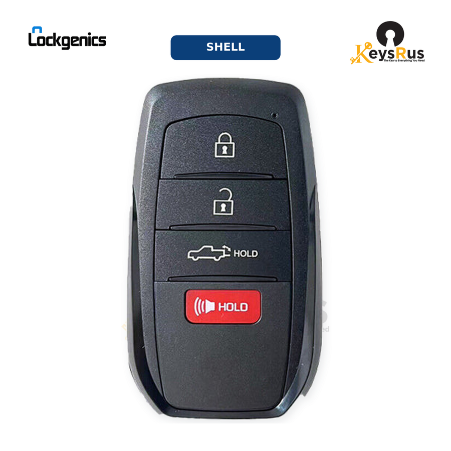 2022, 2023 Toyota Tundra 4-Button Smart Key Shell with Tailgate & Emergency Blade, For FCC ID: HYQ14FBX, Compatible with Lonsdor LT20-10-4