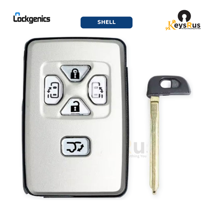 Toyota Estima / Previa 5-Button Smart Key Shell, TOY48 Blade, Compatible with Lonsdor LT20-03, 2006, 2011