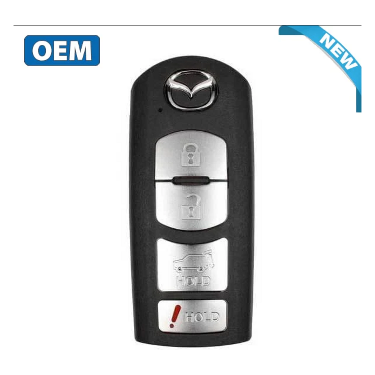 2016, 2019 Mazda CX-5 / CX-9 4-Button OEM Smart Key Remote, FCC ID: WAZSKE13D02 / PN: TK52-67-5DY, 315 MHz
