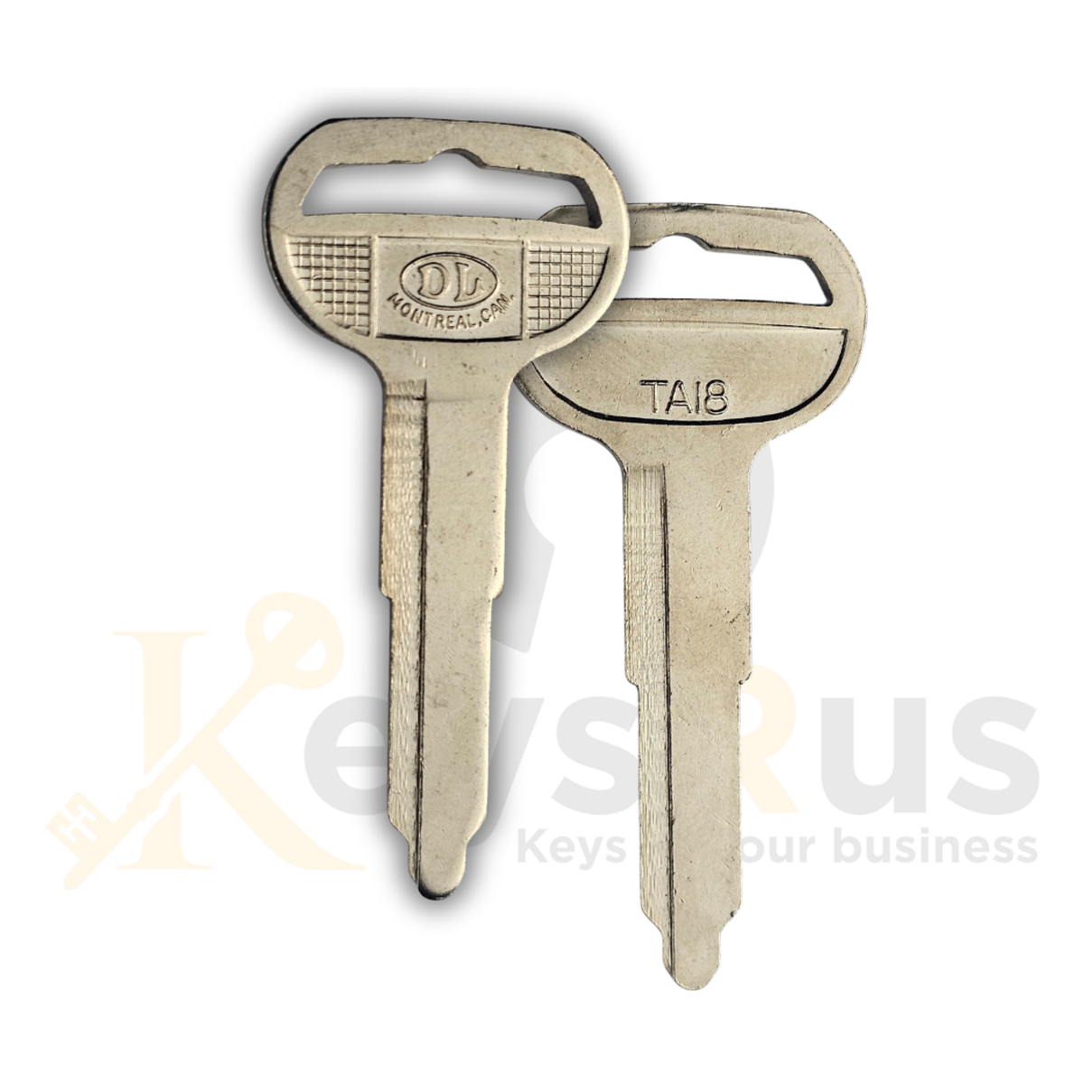 Ilco T80S (TA18) Key Blank, T61D Toyota & Recreational Vehicles, Uncut Nickel‑Plated Brass, 10 pack