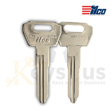 Ilco SUZ12 / X179 Key Blanks, 10 Pack for Suzuki Motorcycles/ATVs, Nickel‑Plated Brass (Uncut)