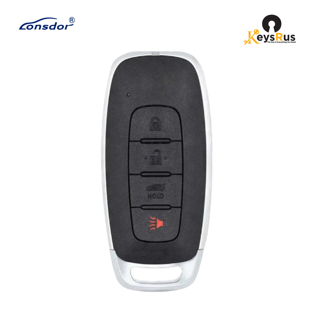 LONSDOR Nissan Style 4-Button Universal Smart Key, NS30-13 ID46+ID47+ID4A, Adjustable Frequency