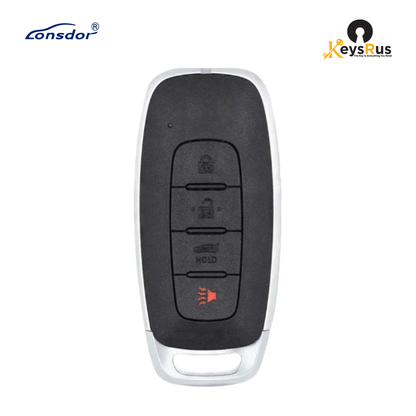 LONSDOR Nissan Style 4-Button Universal Smart Key, NS30-13 ID46+ID47+ID4A, Adjustable Frequency