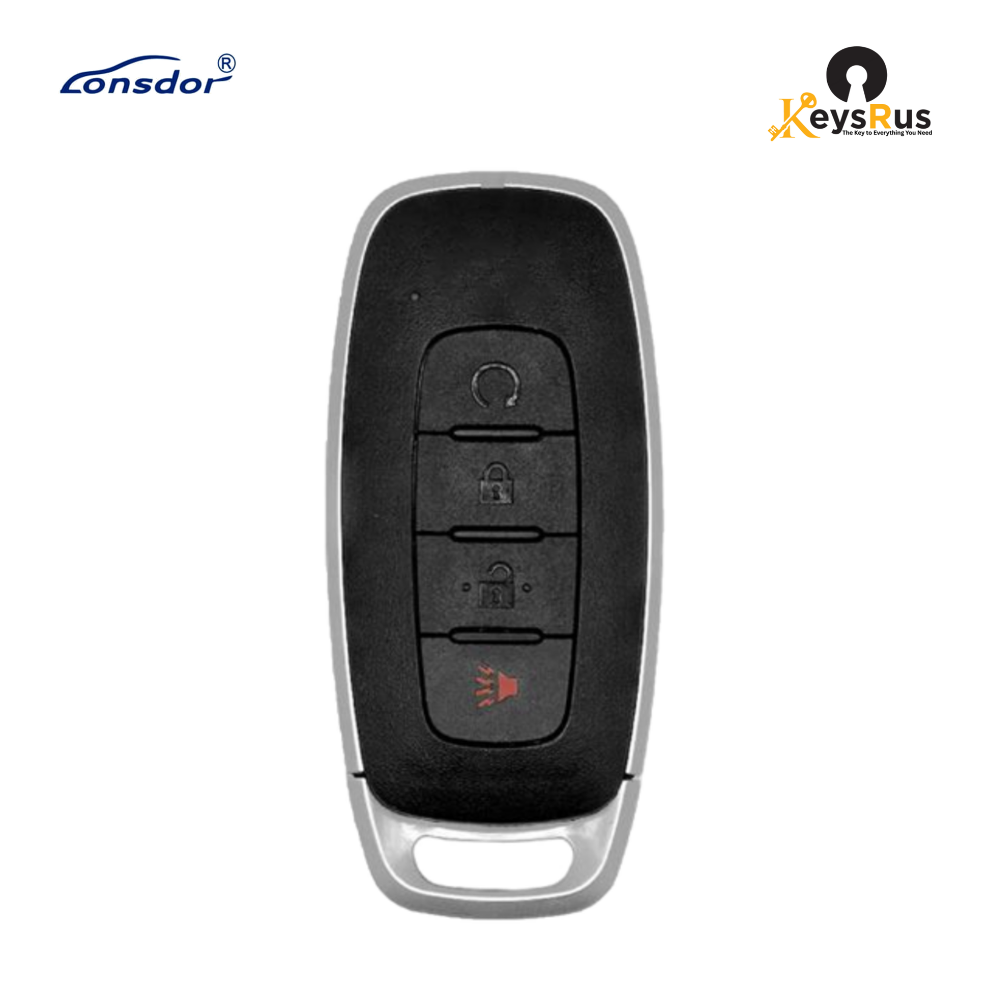 LONSDOR Nissan Style 4-Button Universal Smart Key, NS30-14 ID46+ID47+ID4A, Adjustable Frequency