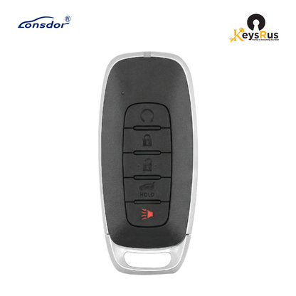 LONSDOR Nissan Style 4-Button Universal Smart Key, NS30-15 ID46+ID47+ID4A, Adjustable Frequency