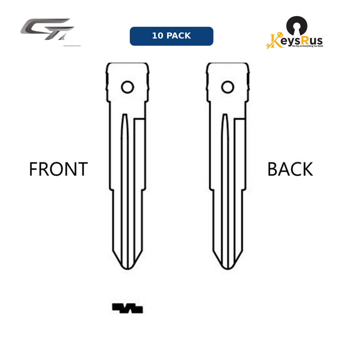 MFK-038 — MFK Hyundai / Kia Brass Blade — HYN6 (10-Pack)
