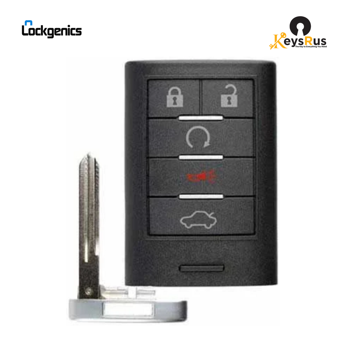 2008-2014 Cadillac CTS STS / 5-Button Smart Key / FCC ID: M3N5WY7777A / PN: 25943676 (Aftermarket)