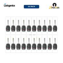 Keysrus Pro User Bundle pack of 20 LockGenics aftermarket 2008–2015 Honda Accord Pilot 4-button remote head keys, FCC ID KR55WK49308