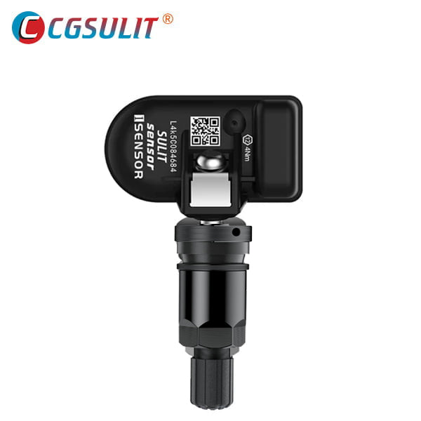CGSULIT TS01 – Universal Programmable TPMS Sensor – 315/433 MHz – Cloneable – Metal Silver & Rubber Valve – 98% Vehicle Coverage