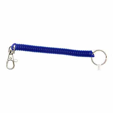 Spiral String with Metal Clip, 12 Pieces per Display Card, Durable and Flexible, Available in Different Colors