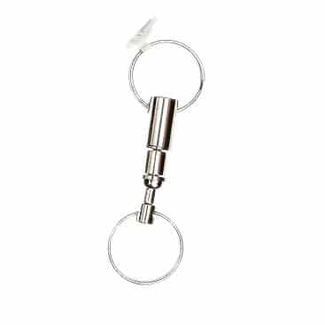 Pull Apart Two-Part Key Chain, Chrome, 24 Pieces per Cart
