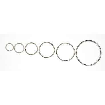 16mm Round Steel Split Ring 100 Pack, Durable Key Ring for Keys and Small Accessories