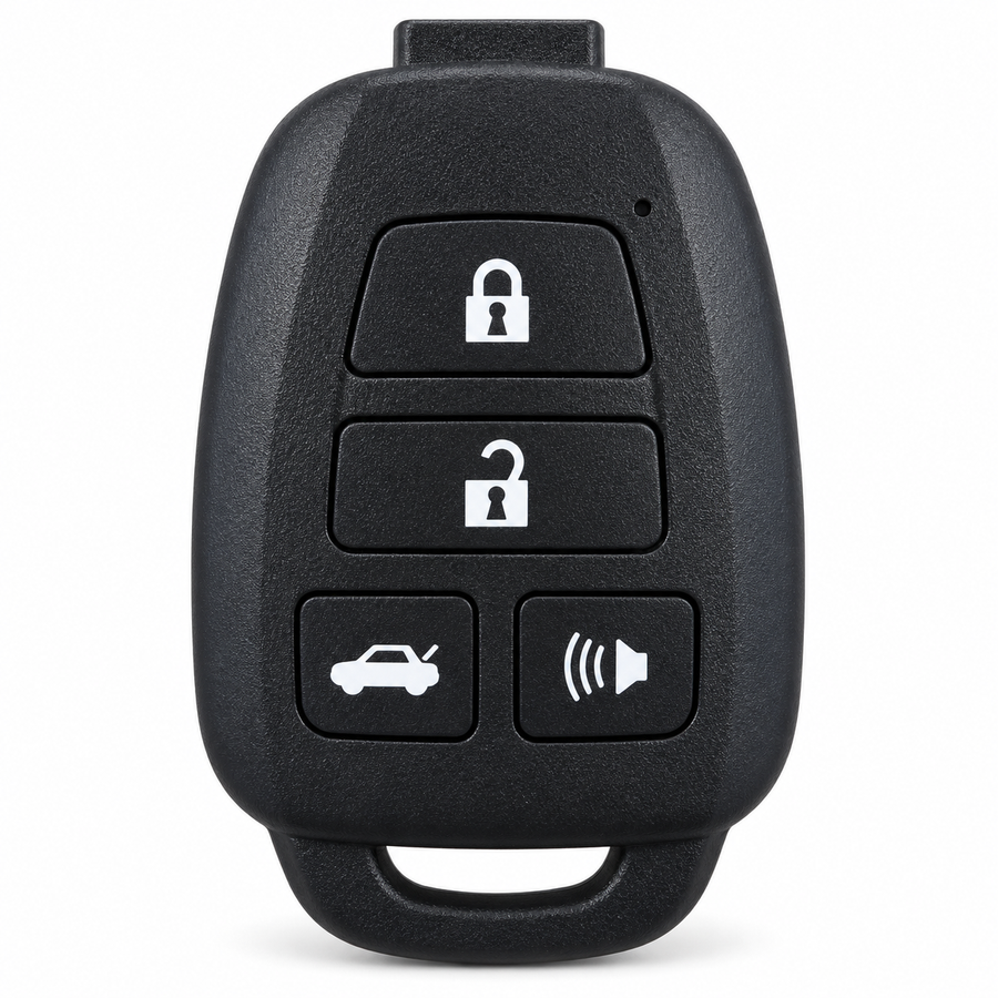 KEYDIY B35-4 Toyota-style 4-button universal remote head key, front with lock, unlock, trunk and panic buttons