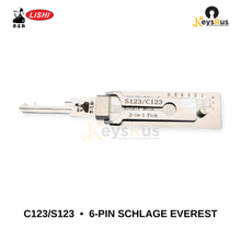Original Lishi - C123 / S123 6-Pin Schlage Everest –Anti-Glare 2-in-1 Pick & Decoder