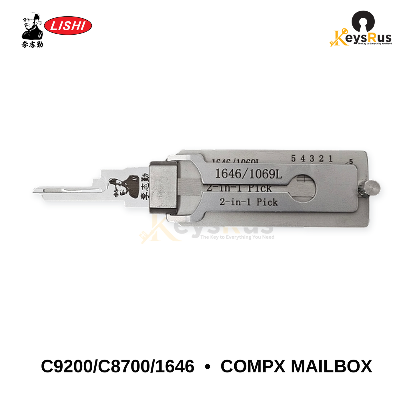 Original Lishi - C9200 / C8700 / 1646 CompX Mailbox –2-in-1 Pick & Decoder